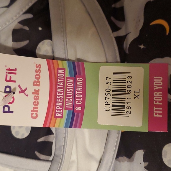 POP Fit Midnight Wolf Print 2 Piece Pajama Set in Black Size XL NWT - Picture 5 of 8